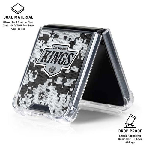 NHL Los Angeles Kings Camo Galaxy Z Flip6 Clear Case